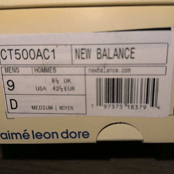 New Balance T-500 x ALD in white and black w/box - Picture 8 of 10